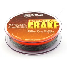 Леска 150м. + 2 шок лидера NAUTILUS CRAKE+SHOCK LEADER F.O. 150m D-0.20mm 3.6кг