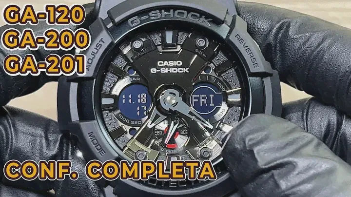 Como Configurar G-Shock 5229 GA-201 la Hora y Funciones Completas