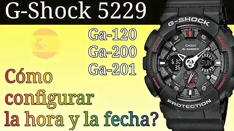 G-Shock 5229 (Español) | Cómo Ajustar la Hora y la Fecha | Configurar Ga-120 Ga-200